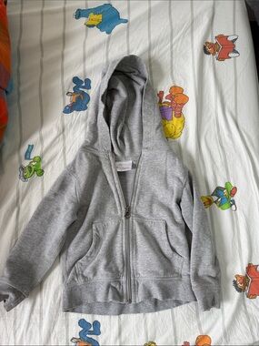 Hanna Andersson Light Gray Kids Zip Hoodie 3T